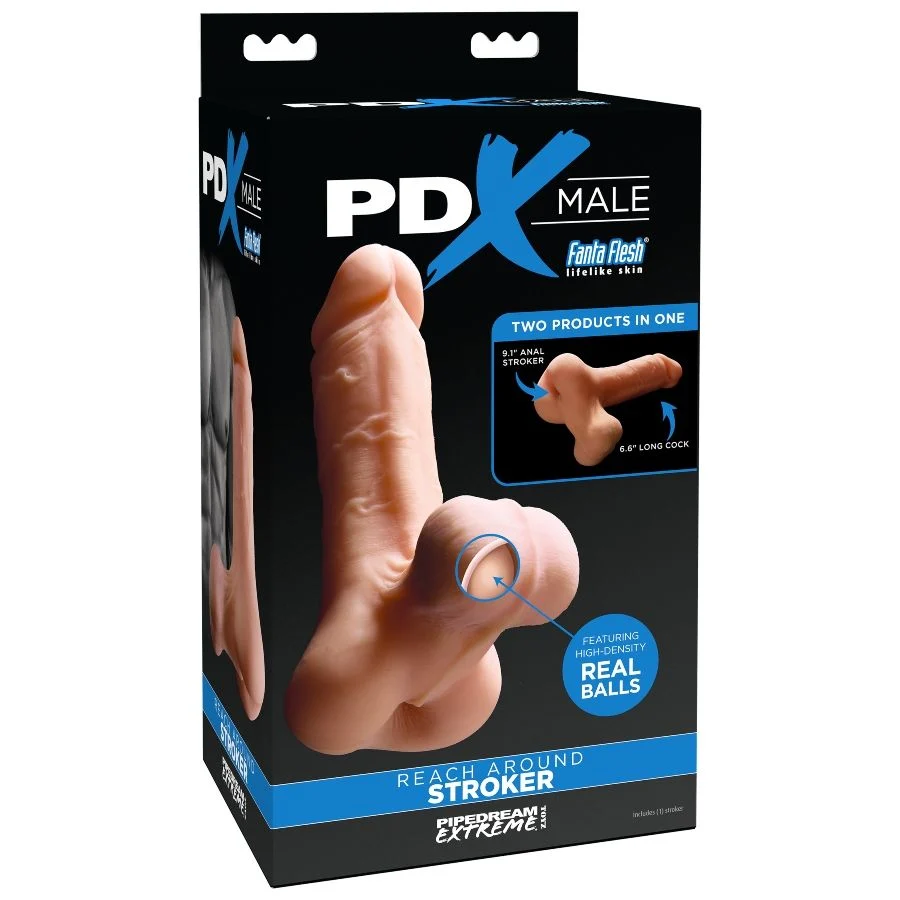 PDX Male Reach Around – Masturbatore anale realistico 2 in 1