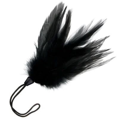 Penna Stimolante Darkness – Piumino nero 17 cm per giochi sensoriali