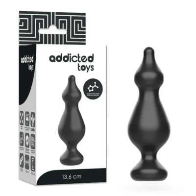 Plug Anale Addicted Toys – Butt plug in silicone nero 13,6 cm