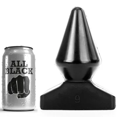 Plug anale All Black – Butt plug conico XL 18,5 cm