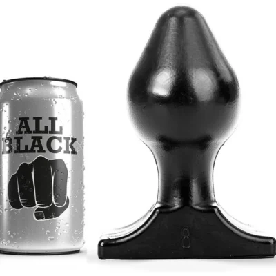 Plug anale All Black – Butt plug nero 16 x 8 cm