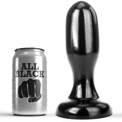 Plug Anale All Black – Butt plug nero in PVC da 19,5 cm