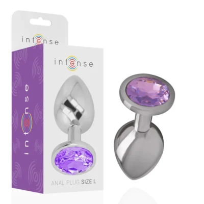Plug Anale Intense – Butt plug in metallo con cristallo viola
