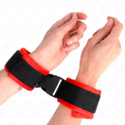 Polsiere Kink – Nylon regolabile con interno rosso, 25-35 cm