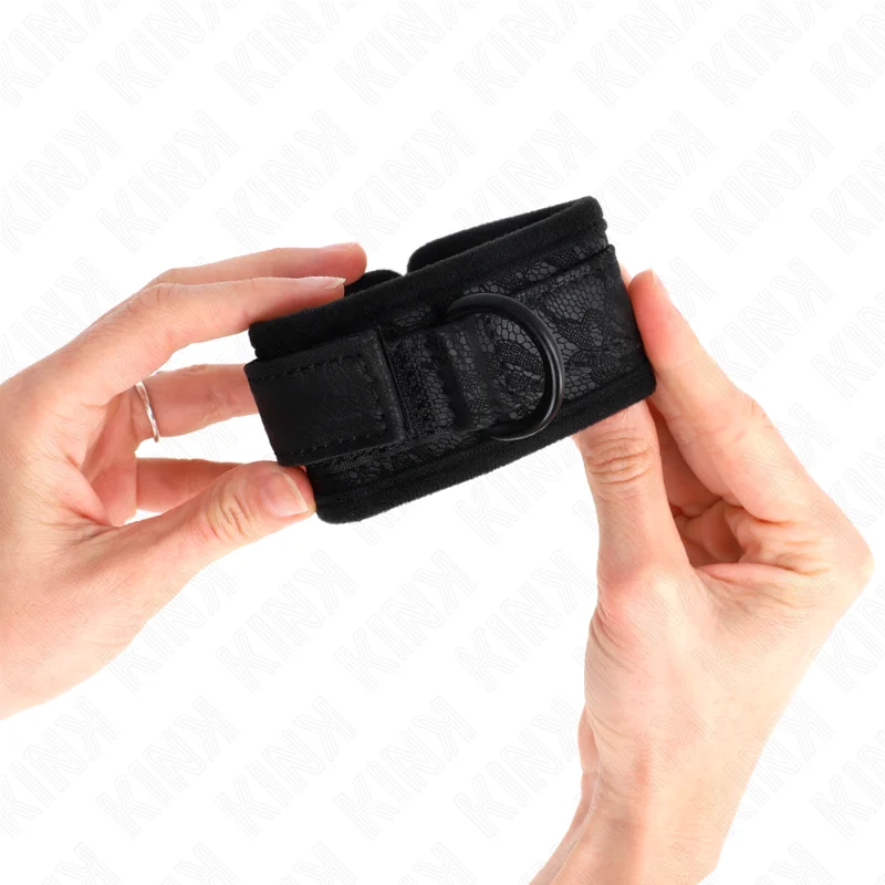 Polsiere Kink – Polsini in neoprene e pizzo nero regolabili – foto 4