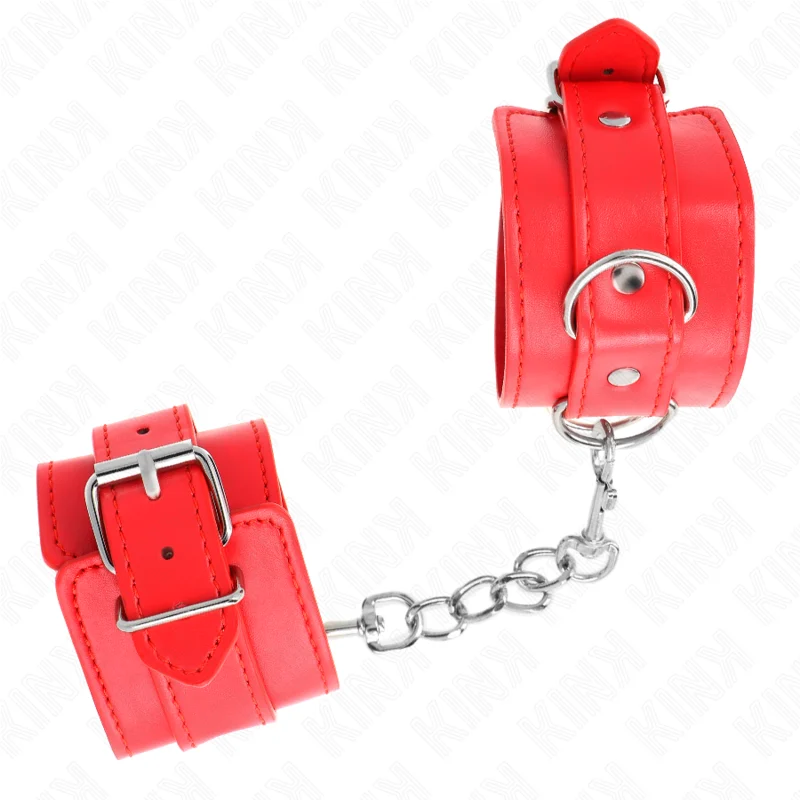 Polsiere Kink rosse regolabili 20-23 cm – Bondage da polso – foto 3