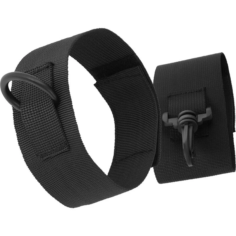 Polsini alla Caviglia Darkness – Nylon nero per bondage – foto 5