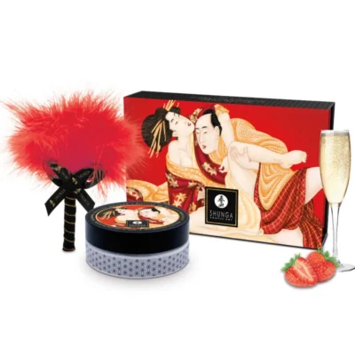 Polvere da massaggio Shunga – Kit commestibile alla fragola