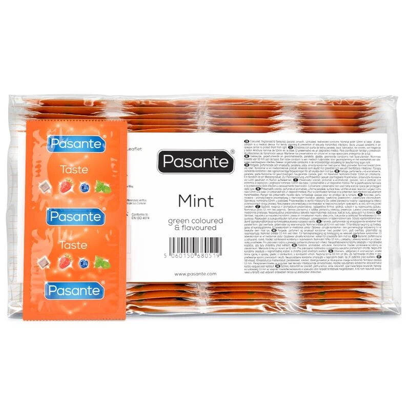 Preservativi Pasante Menta – Aromatizzati, borsa da 144 pezzi