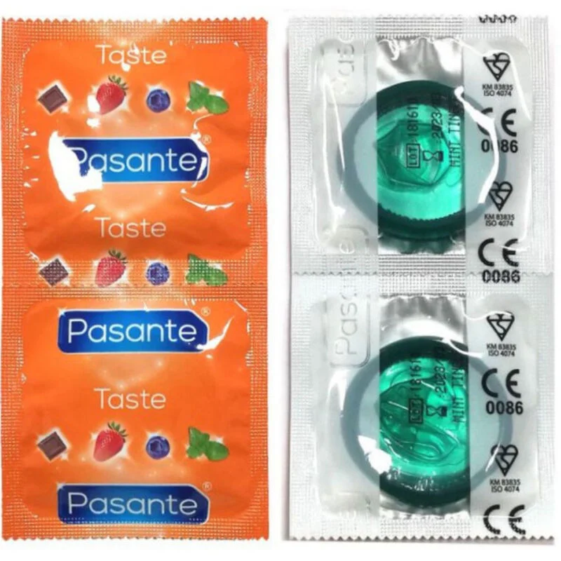 Preservativi Pasante Menta – Aromatizzati, borsa da 144 pezzi – foto 2