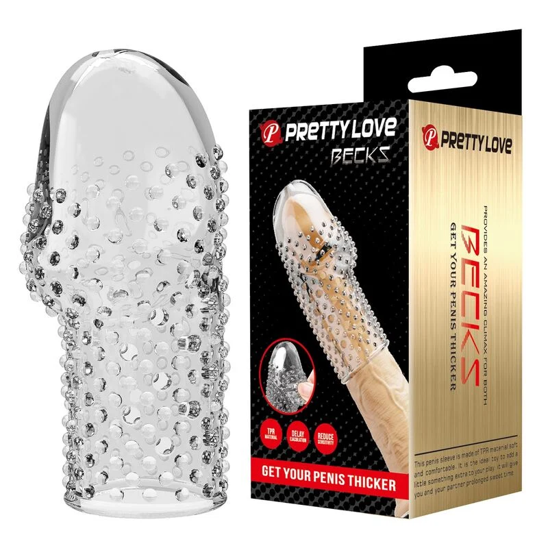 Pretty Love Becks – Guaina per pene texturizzata trasparente