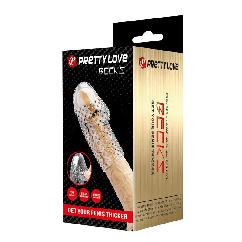 Pretty Love Becks – Guaina per pene texturizzata trasparente – foto 3