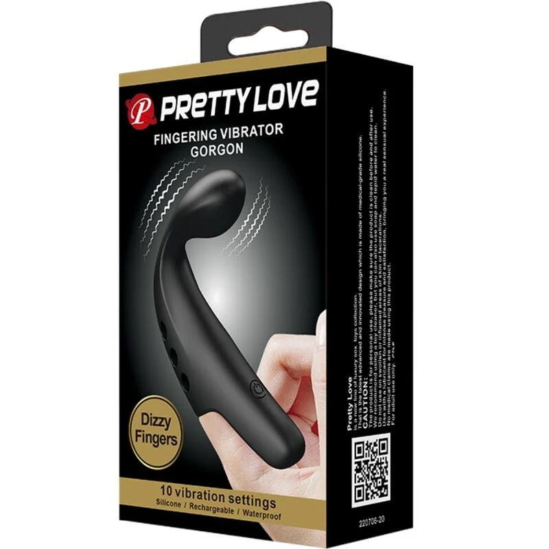 Pretty Love Gorgon – Vibratore da dito ricaricabile nero – foto 5