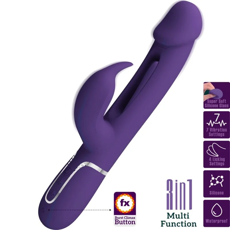 Pretty Love Kampas – Vibratore rabbit 3 in 1 con lingua