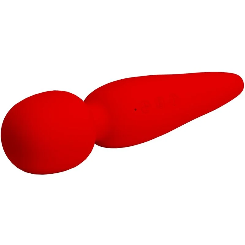 Pretty Love Meredith – Massaggiatore wand in silicone rosso – foto 3