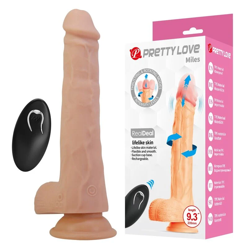 Pretty Love Miles – Dildo realistico rotante, vibrante e a spinta