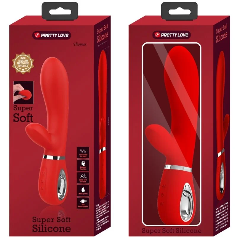 Pretty Love Thomas – Vibratore rabbit punto G rosso – foto 9