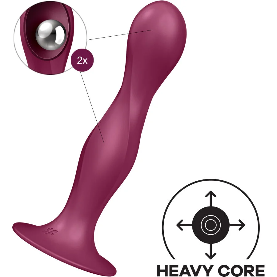 Satisfyer Double Ball-R – Dildo con sfere interne e ventosa – foto 3
