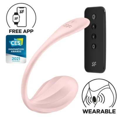 Satisfyer Ribbed Petal – Vibratore indossabile con telecomando e app