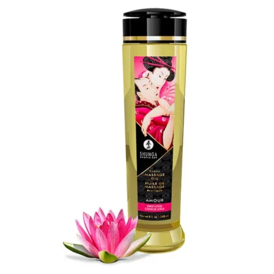 Shunga Amour – Olio da massaggio erotico Sweet Lotus 240 ml