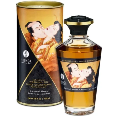 Shunga Caramel Kisses – Olio riscaldante commestibile 100 ml