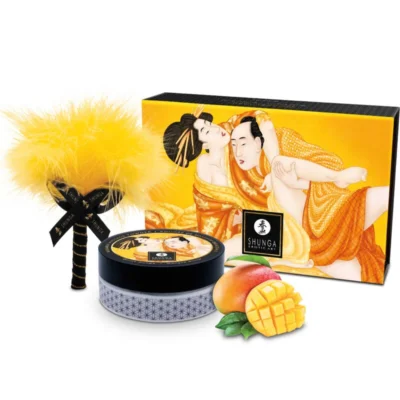 Shunga Polvere da Massaggio – Kit al mango con piumino