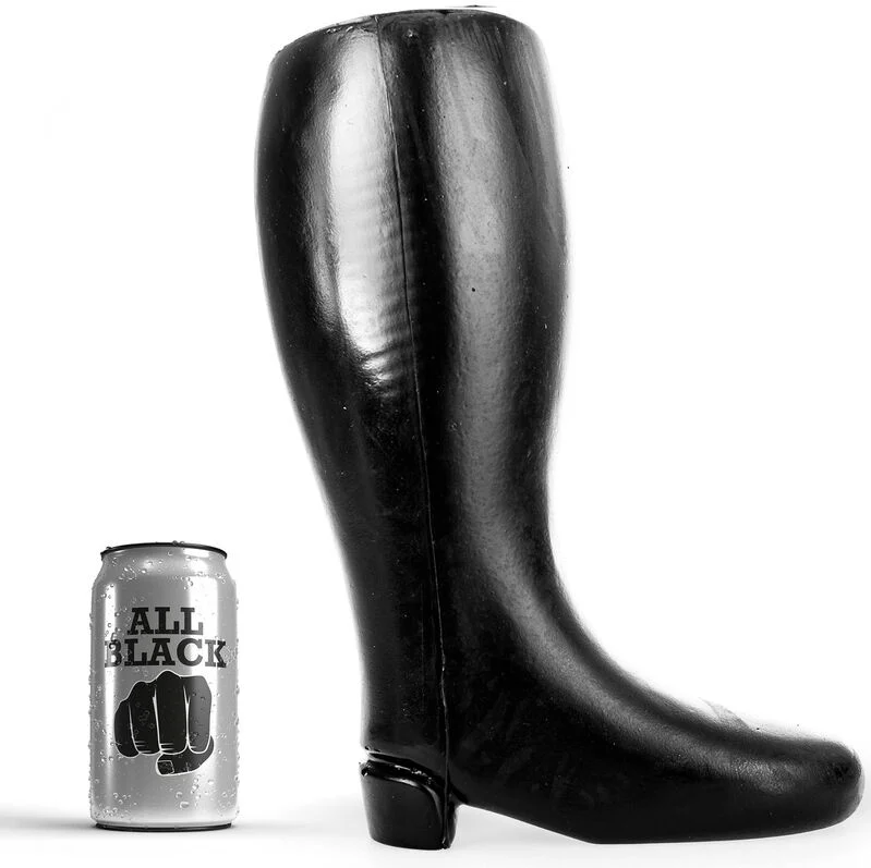 Stivale Fisting All Black – Stivale anale gigante in TPR 31 cm