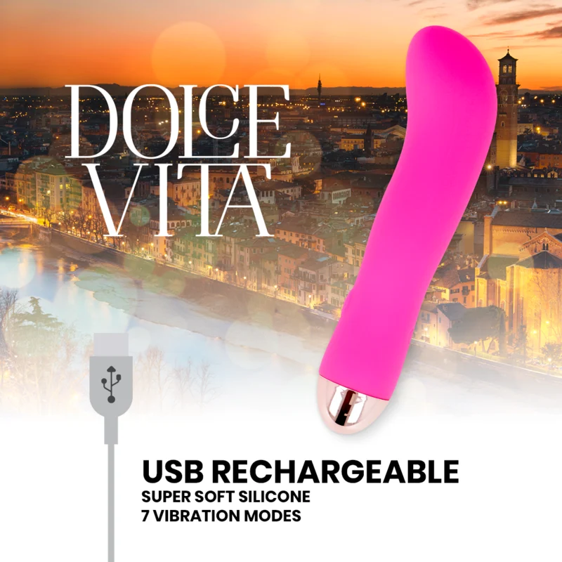 Vibratore Dolce Vita – Mini rosa ricaricabile a 7 modalità – foto 5