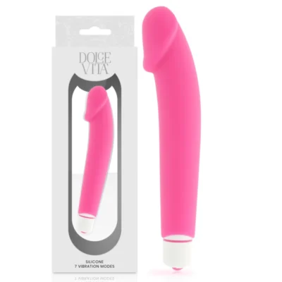Vibratore Dolce Vita – Realistico in silicone rosa, 7 vibrazioni